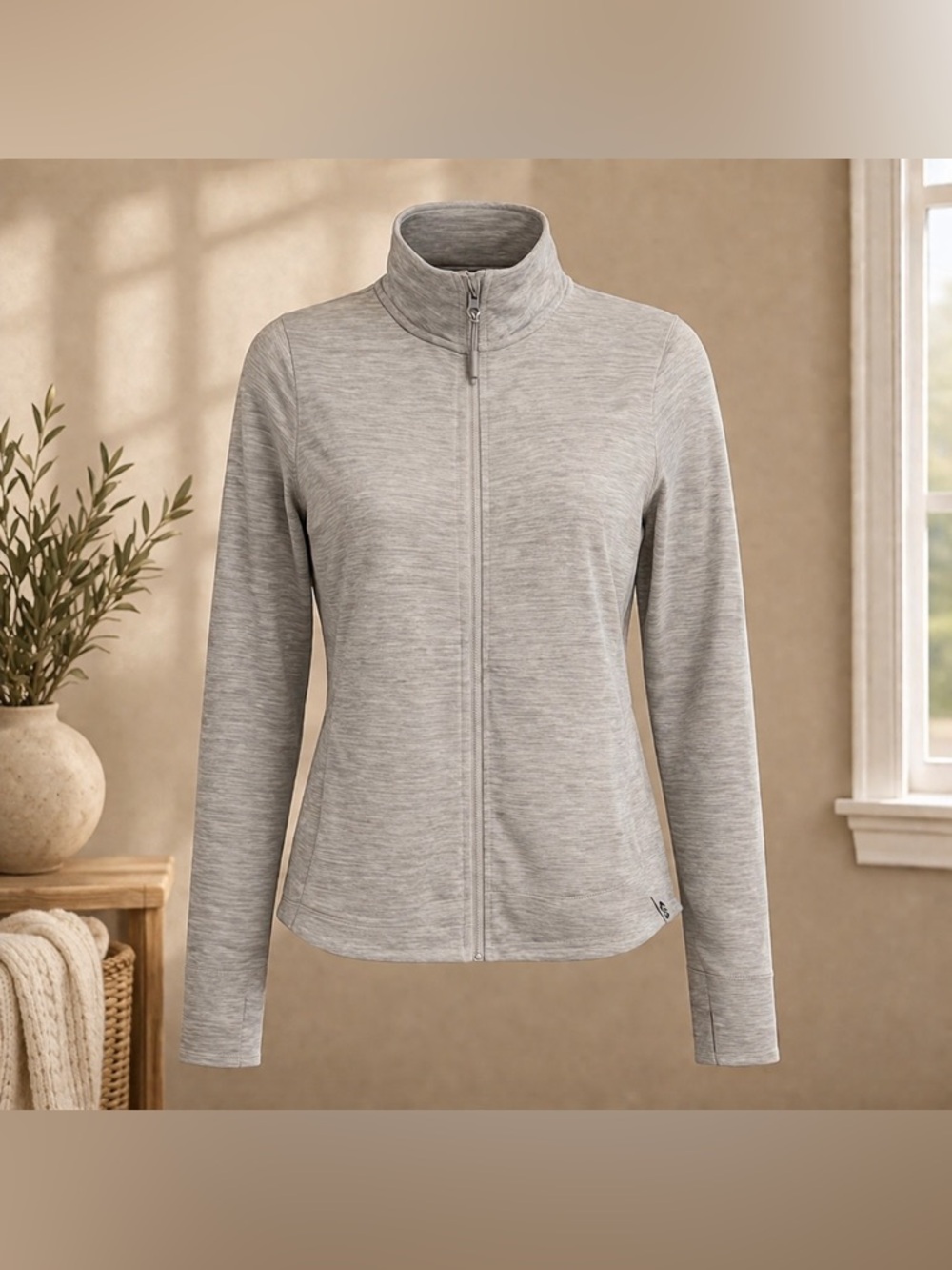 FREE COUNTRY Therma Fleece Women’s Size Small Gray Full-Zip Jacket New